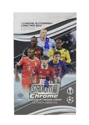 2022-23 Topps Stadium Club Chrome UEFA Club Competitions Soccer Hobby Box