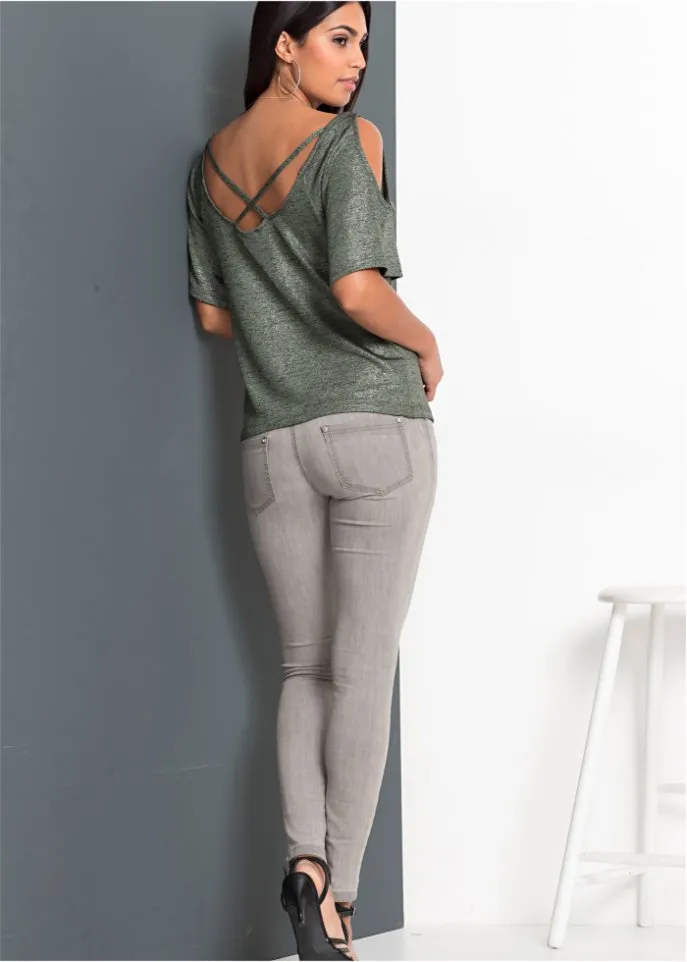 Bodyflirt skinny jeans, gray