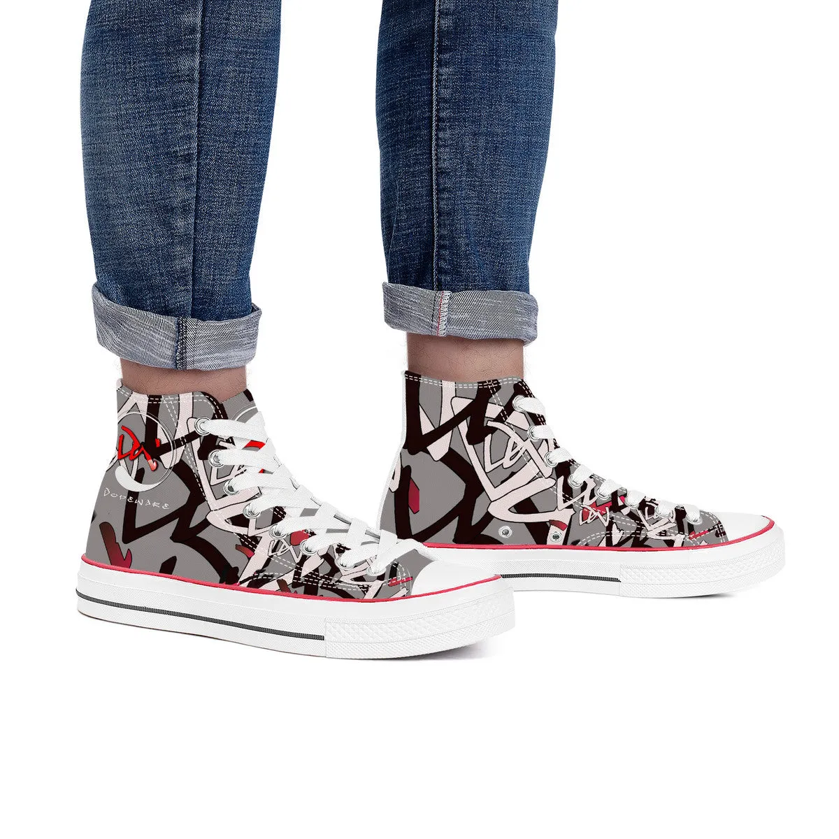 D70 High Top Canvas Shoes - Custom Design