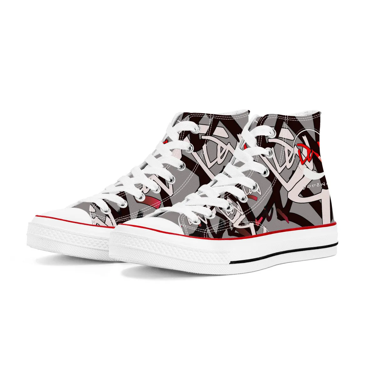 D70 High Top Canvas Shoes - Custom Design