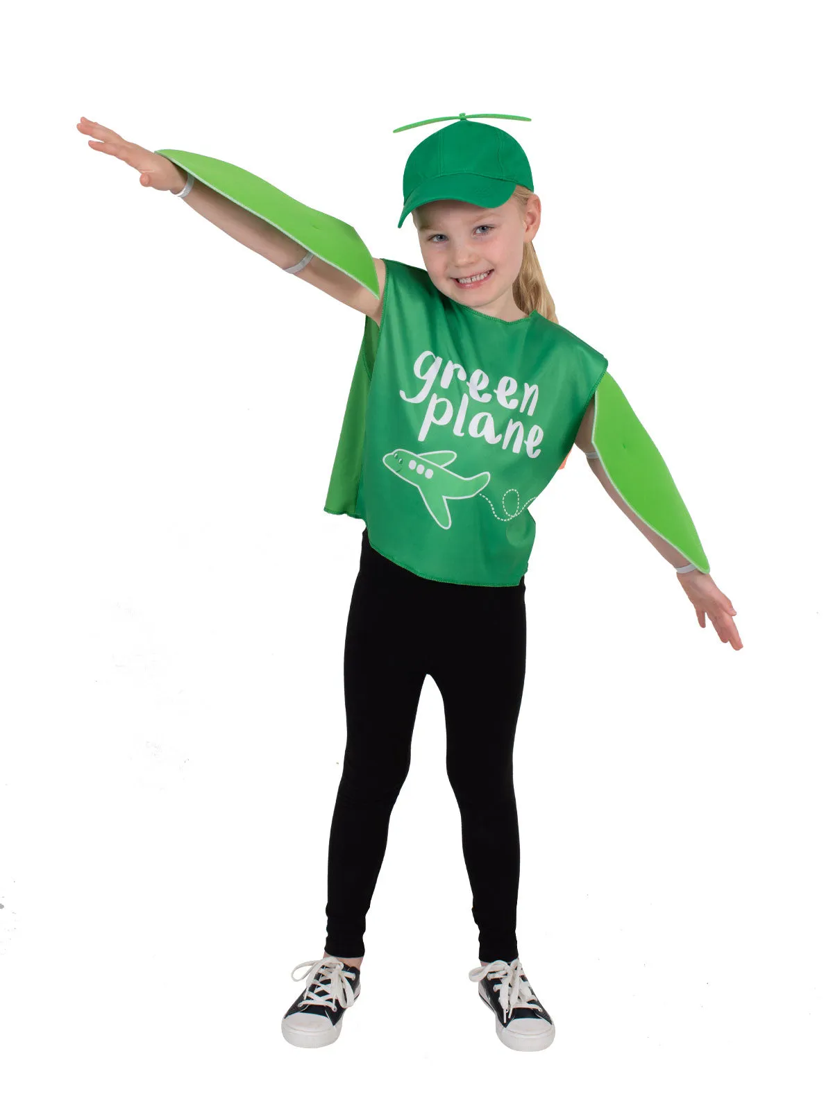 EMMA MEMMA GREEN PLANES COSTUME, CHILD