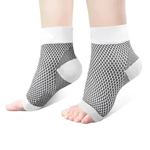 Evertone Pain Relief Compression Foot Sleeve Open Compression Sock- 2 Pairs