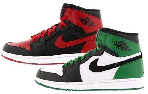 Jordan Air Jordan 1 Vintage Basketball sneakers, white/black/red, green