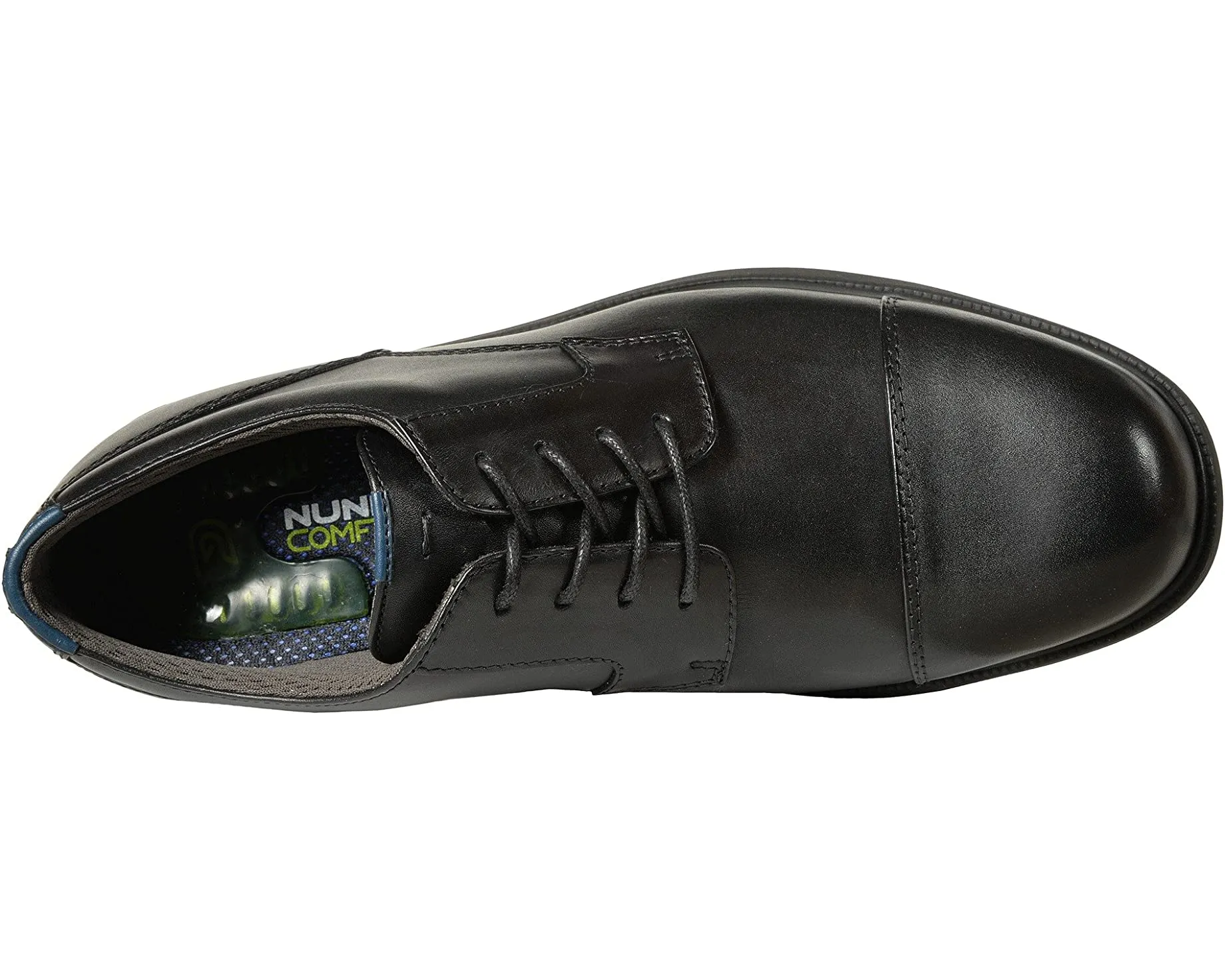 Melvin Street Cap Toe Oxford with KORE Slip Resistant Walking Comfort Technology Nunn Bush, black