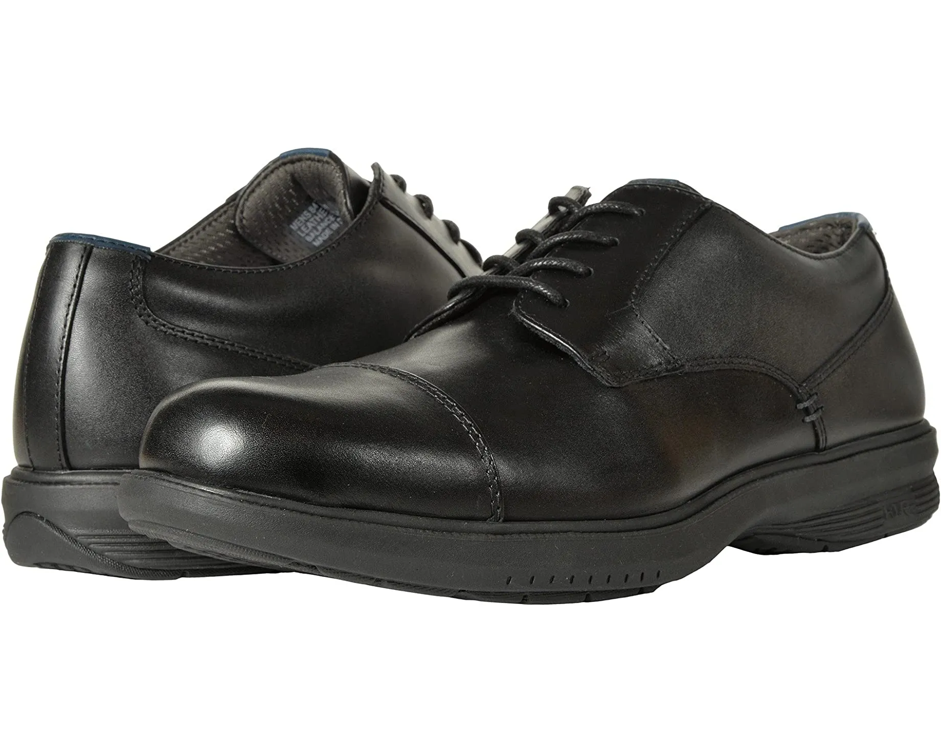 Melvin Street Cap Toe Oxford with KORE Slip Resistant Walking Comfort Technology Nunn Bush, black