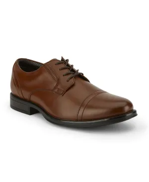 Men's dress garfield cap toe oxford Dockers, brown