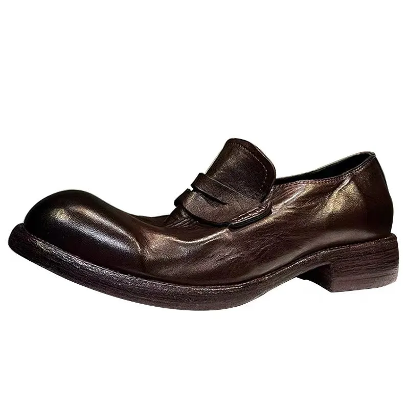 Men's Leather Penny Loafer Shoes