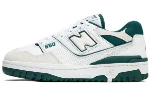 New Balance NB 550 Vintage Unisex Basketball Shoes, White/Green