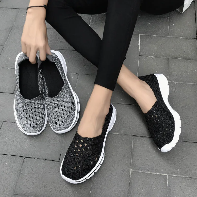 Owlkay Soft Sole Flat Stretch Casual Shoes