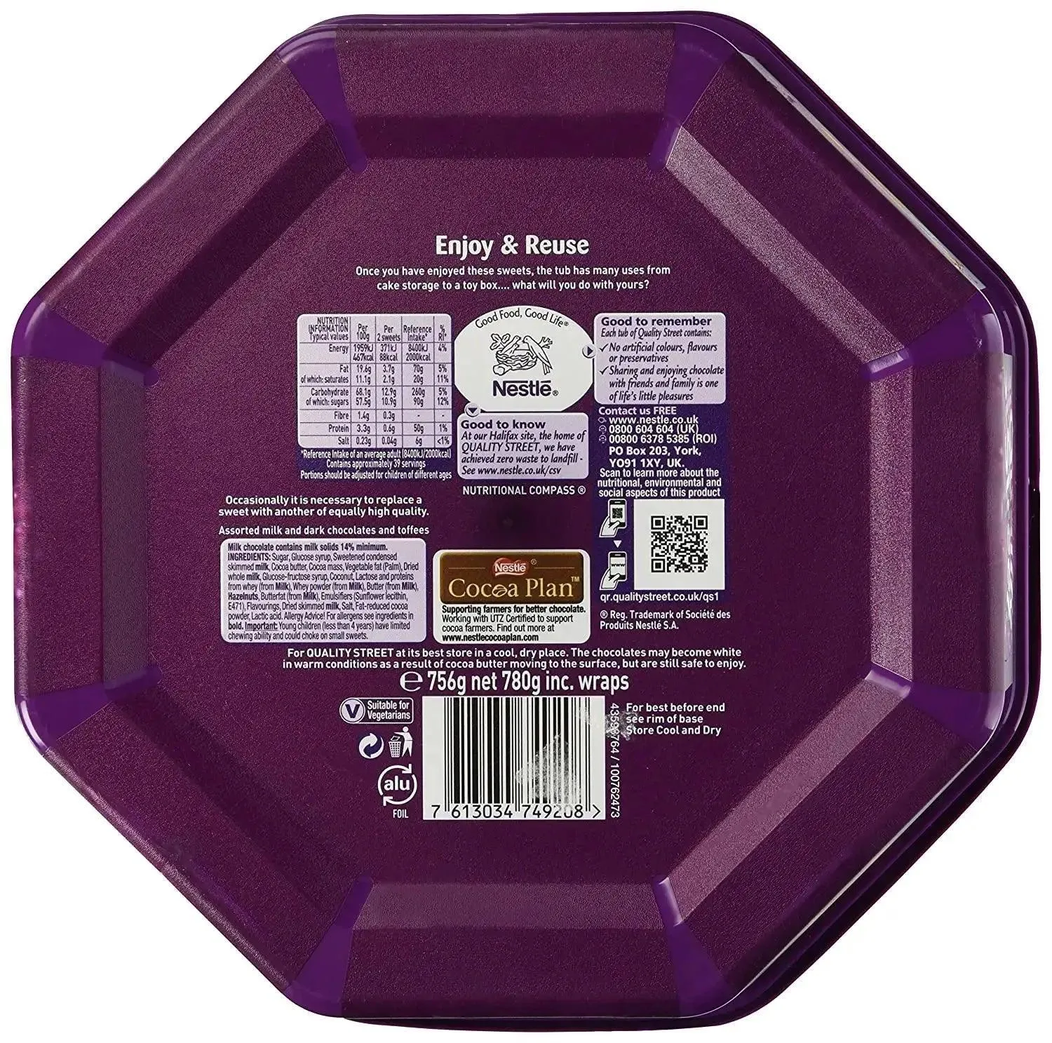 Quality Street Chocolate Tub 600g