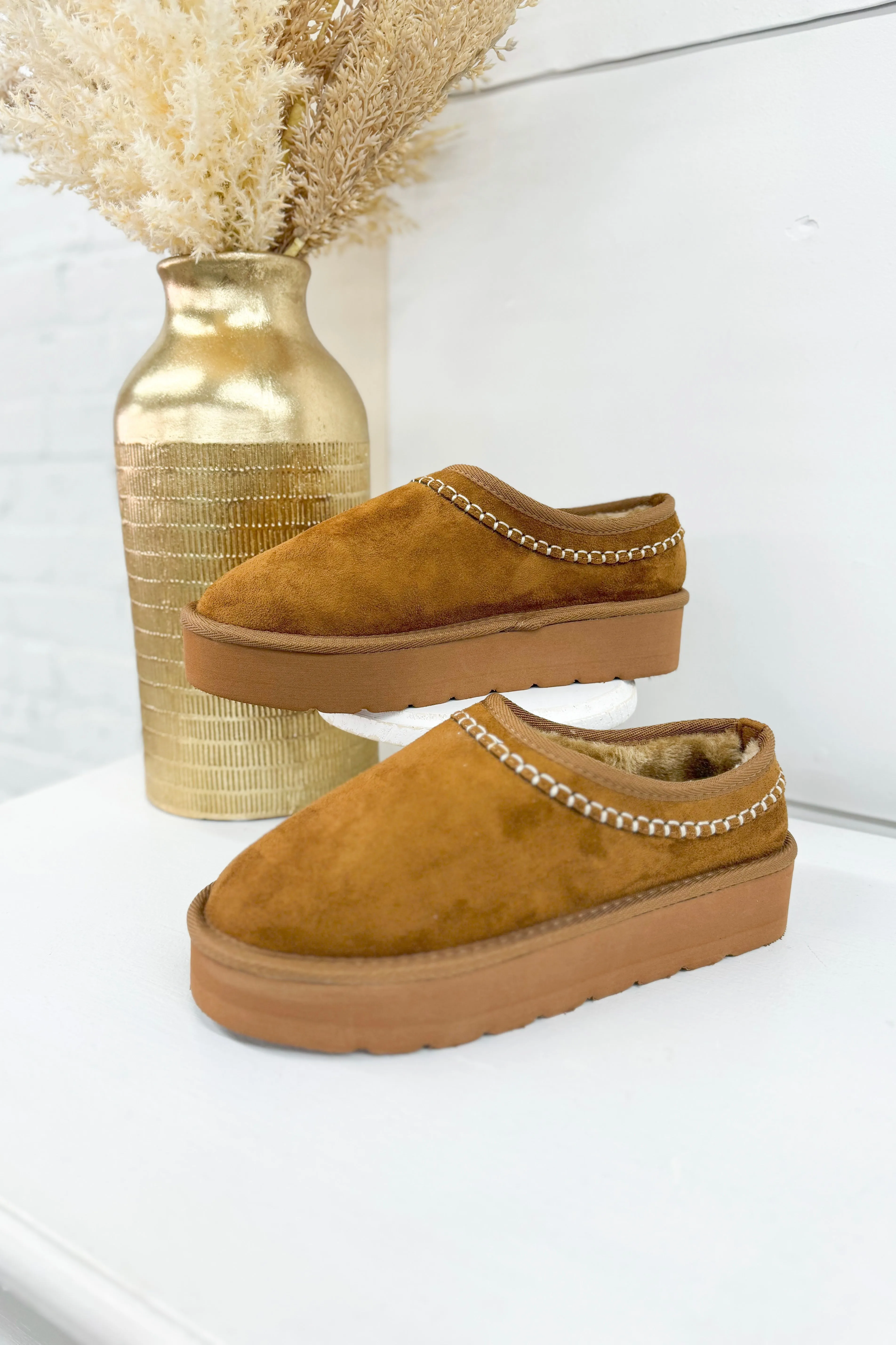 Whiskey Suede Slipper