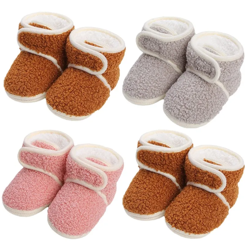 Winter Sweet Newborn Baby Girls Princess Winter Boots First Walkers Soft Soled Shoes - TGSH50684