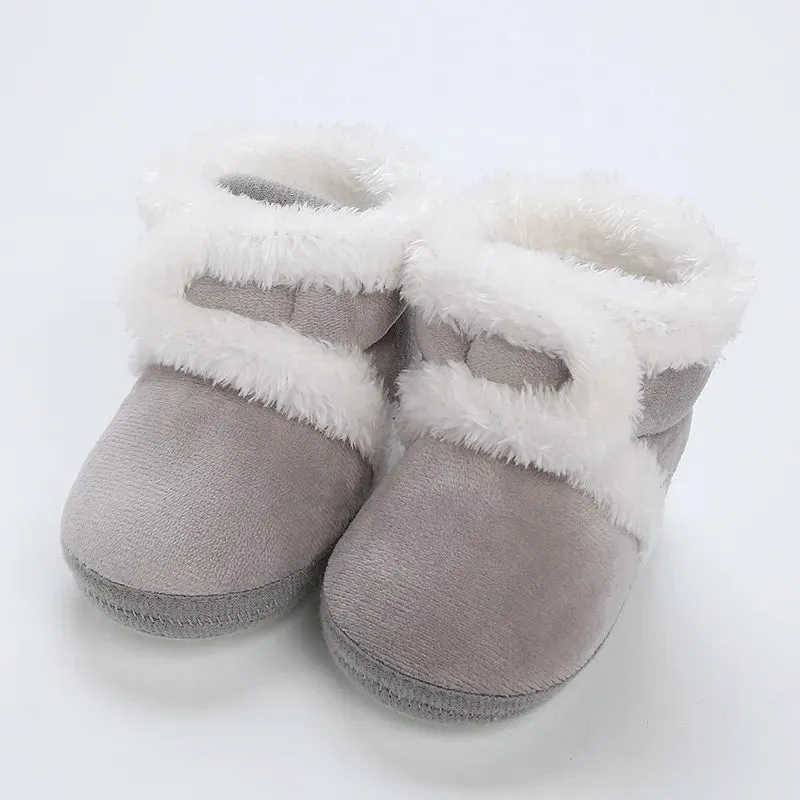 Winter Sweet Newborn Baby Girls Princess Winter Boots First Walkers Soft Soled Shoes - TGSH50684