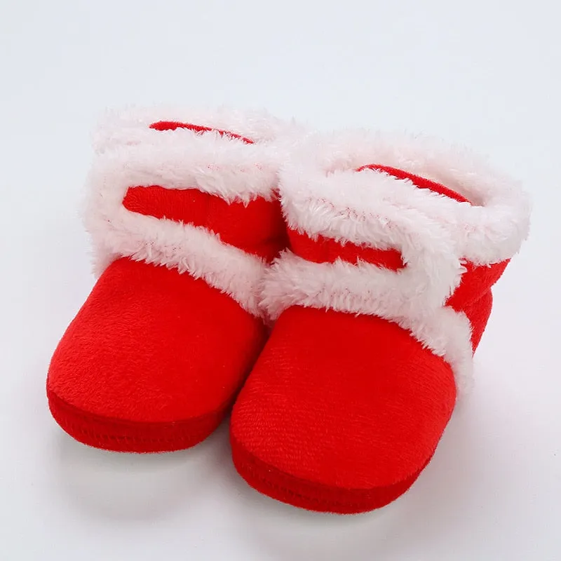 Winter Sweet Newborn Baby Girls Princess Winter Boots First Walkers Soft Soled Shoes - TGSH50684