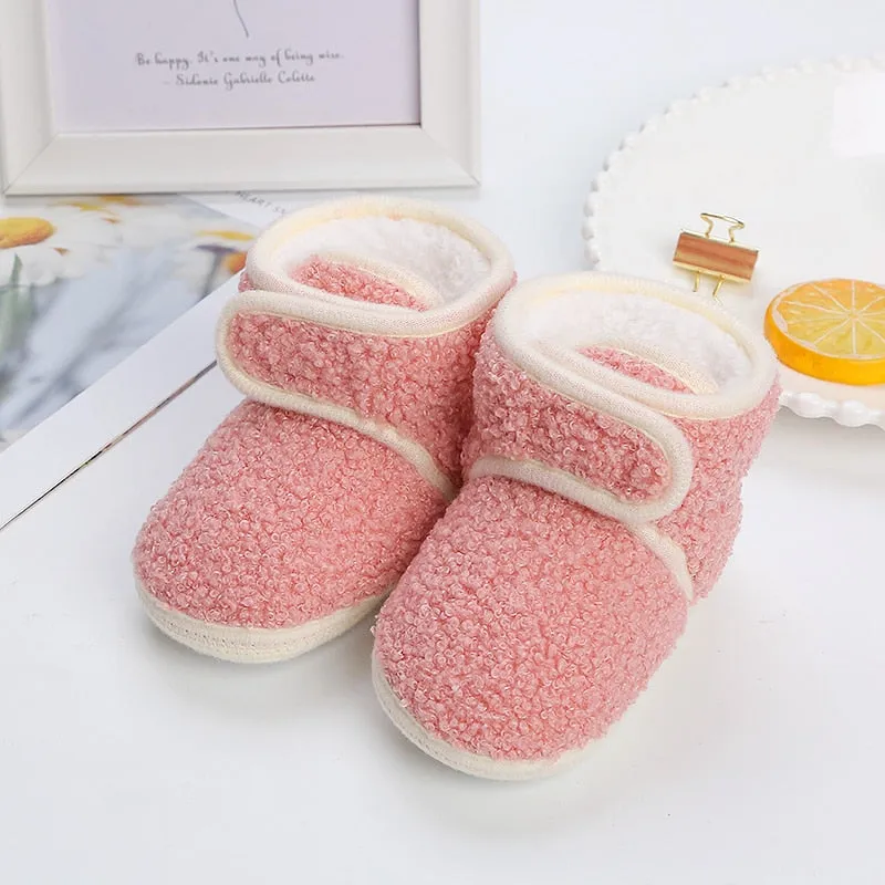 Winter Sweet Newborn Baby Girls Princess Winter Boots First Walkers Soft Soled Shoes - TGSH50684